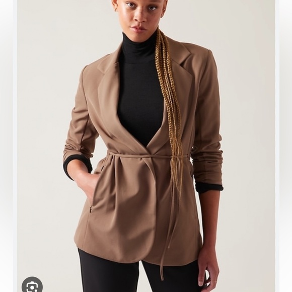 Athleta Endless primatwill GREEN  BAZER   Nwot - Picture 1 of 9